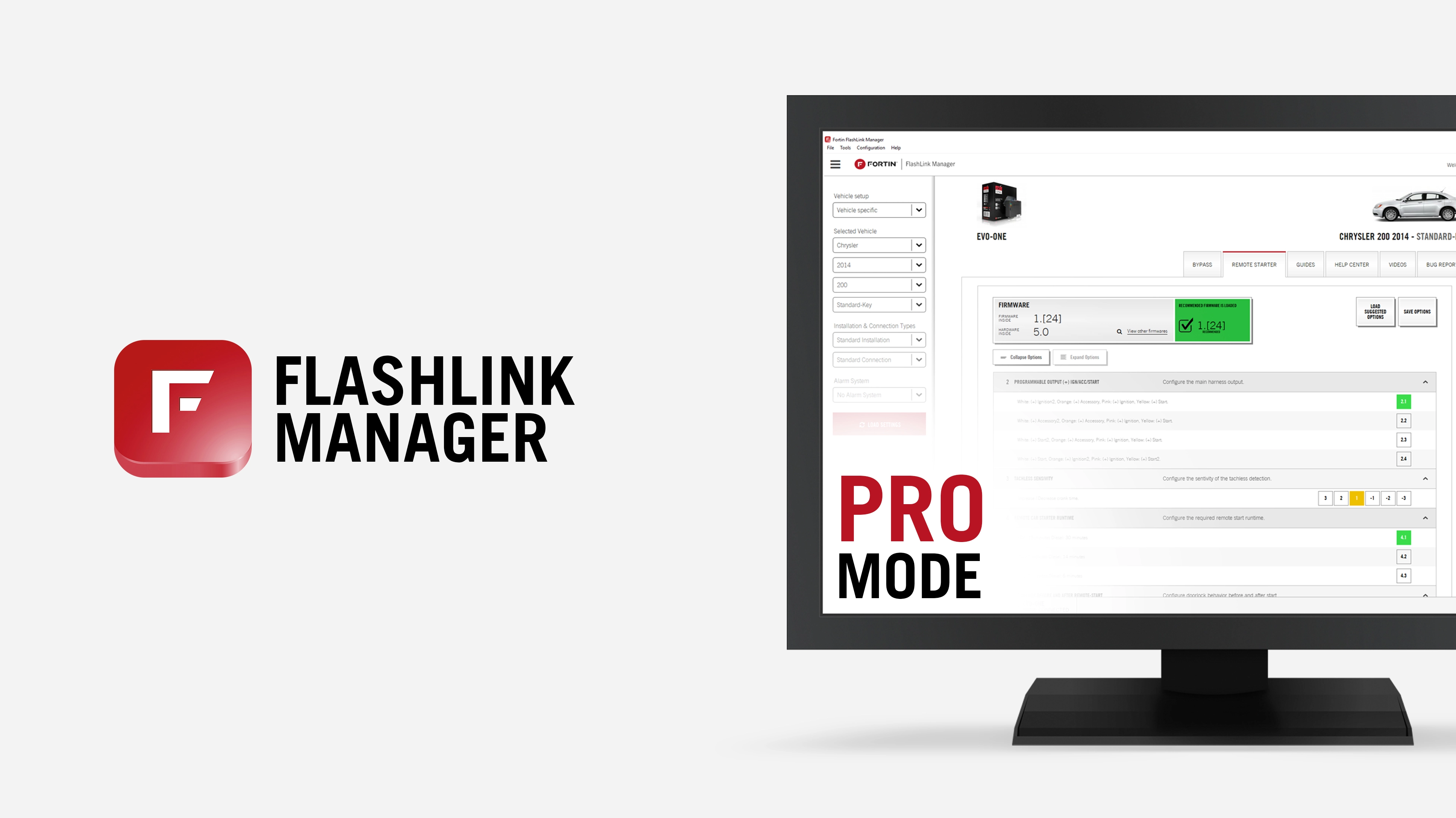 FLASHLINK MANAGER FOR WINDOWS — FORTIN MODULE PROGRAMMING DEMONSTRATION WITH THE PRO MODE